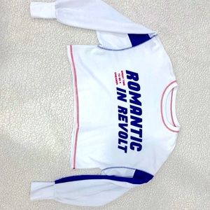 cropped graphic sweatshirt